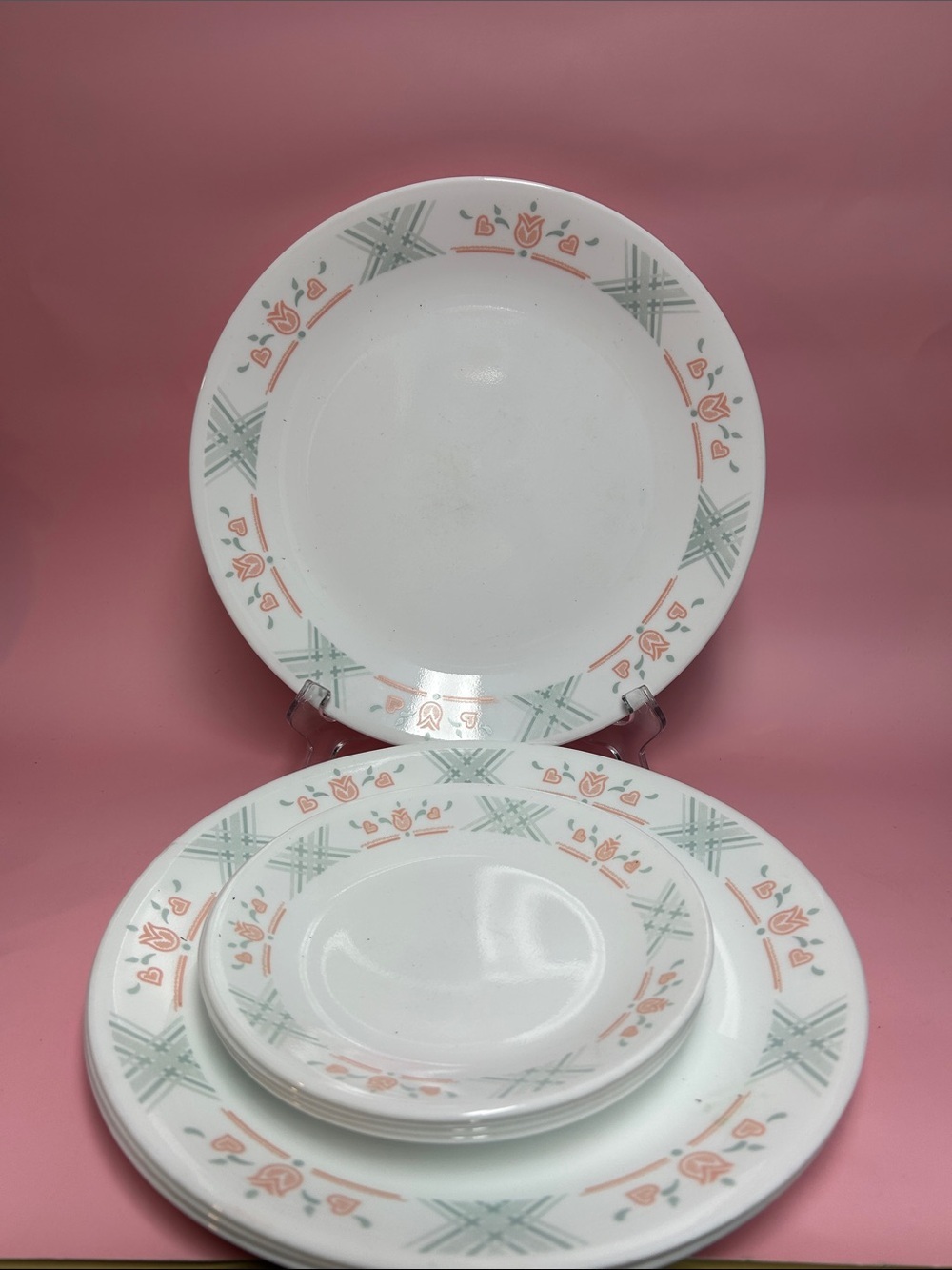 Corelle DUTCH LATTICE dinnerware 8 pcs